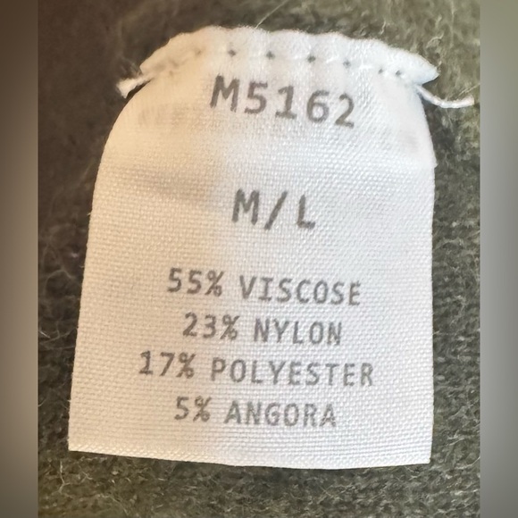 NEW Kerisma Viscose/Angora Blend Olive Green Dolman Sleeve Cardigan Size M/L - Picture 8 of 8